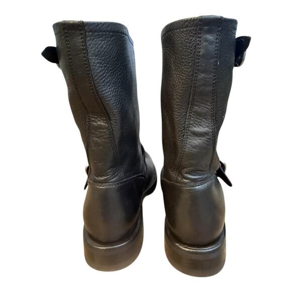 Frye Veronica Short Moto Engineer Boot Black Leather Women size 5.5 NWOT - Picture 6 of 8